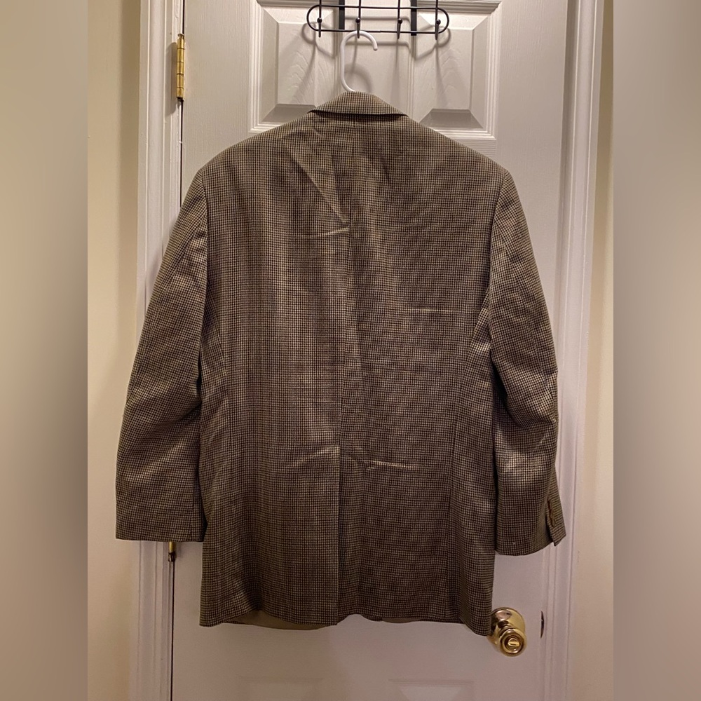 S F Alman Ltd Classic Brown Checkered Men's Blazer - Picture 3 of 5